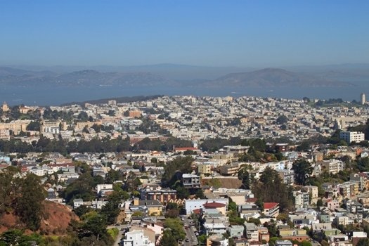 San Francisco z ptačí perspektivy